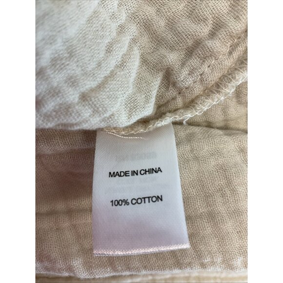 Anthropologie DREW Gauze tank Ivory midi dress size LG flowy lightweight neutral - Picture 9 of 11